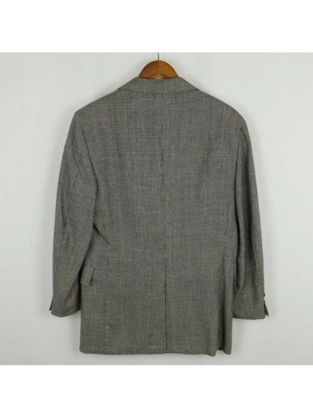 Brooks Brothers BrooksGate Men's 39R Gray Prince of Wales Plaid Wool Jacket